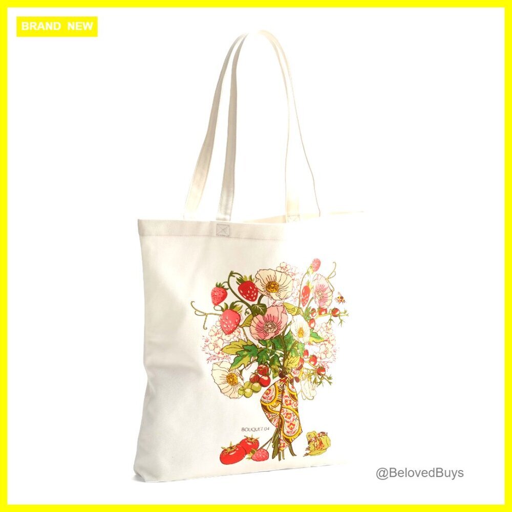 Large Quilted Cotton Tote Bag with Zip Closure for Work Travel